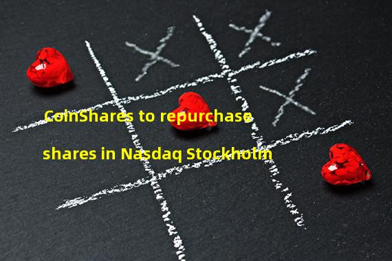 CoinShares to repurchase shares in Nasdaq Stockholm