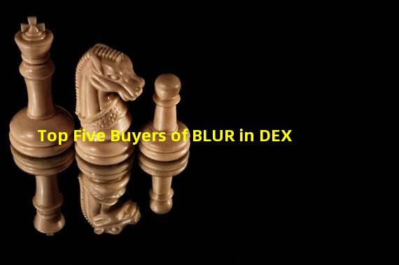 Top Five Buyers of BLUR in DEX
