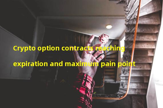 Crypto option contracts reaching expiration and maximum pain point 