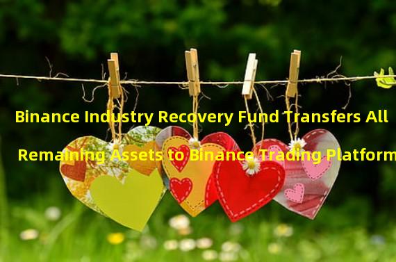 Binance Industry Recovery Fund Transfers All Remaining Assets to Binance Trading Platform