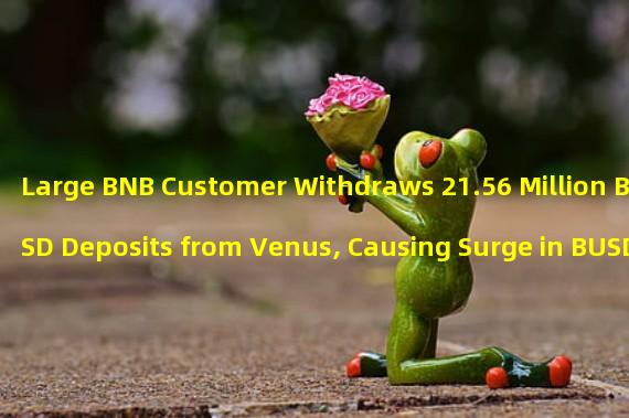 Large BNB Customer Withdraws 21.56 Million BUSD Deposits from Venus, Causing Surge in BUSD Deposit Rate and Negative Loan Rate 