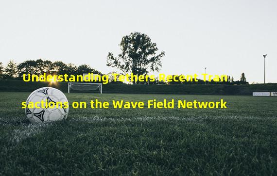 Understanding Tethers Recent Transactions on the Wave Field Network