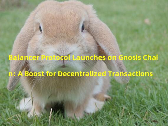 Balancer Protocol Launches on Gnosis Chain: A Boost for Decentralized Transactions 