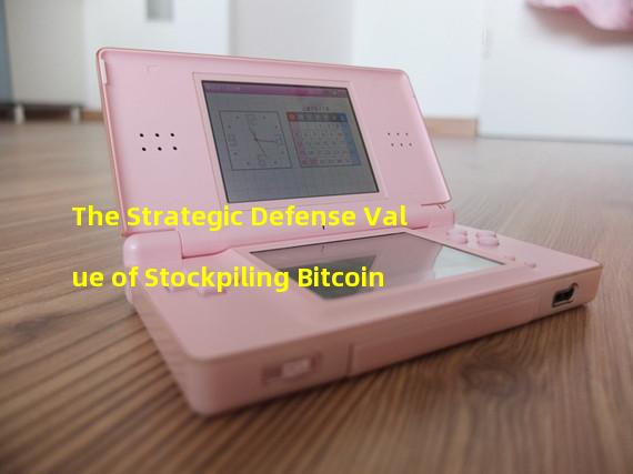 The Strategic Defense Value of Stockpiling Bitcoin
