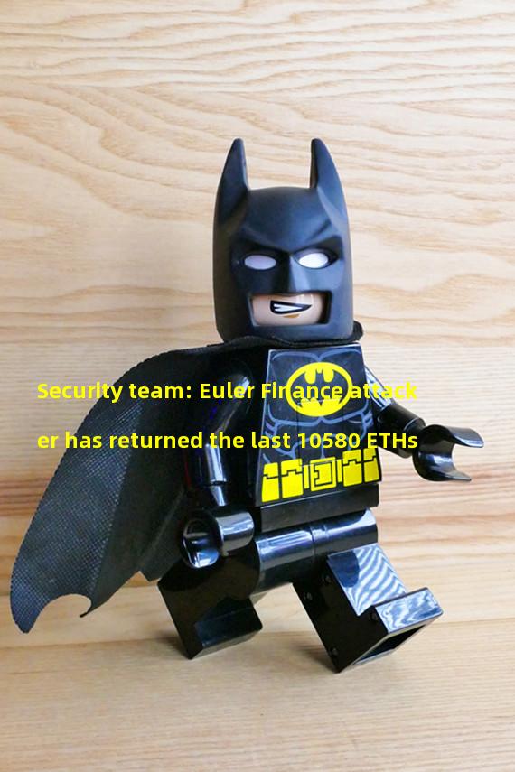 Security team: Euler Finance attacker has returned the last 10580 ETHs