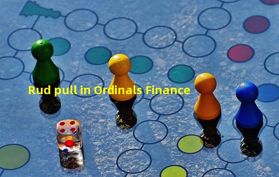 Rud pull in Ordinals Finance