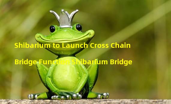 Shibarium to Launch Cross Chain Bridge Function Shibarium Bridge