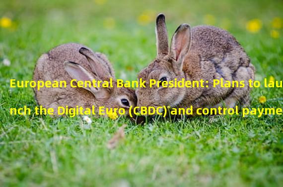 European Central Bank President: Plans to launch the Digital Euro (CBDC) and control payments