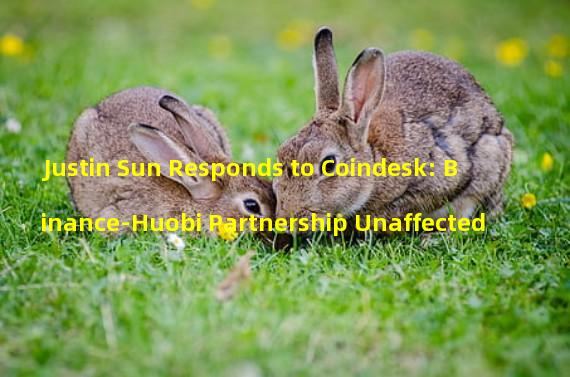 Justin Sun Responds to Coindesk: Binance-Huobi Partnership Unaffected
