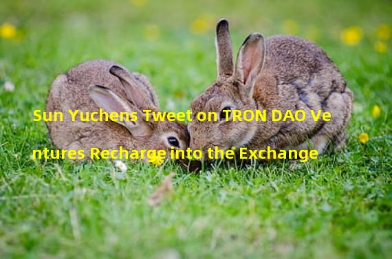 Sun Yuchens Tweet on TRON DAO Ventures Recharge into the Exchange