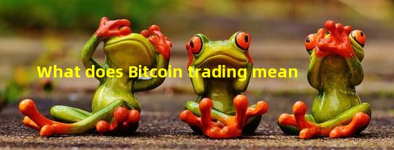 What does Bitcoin trading mean