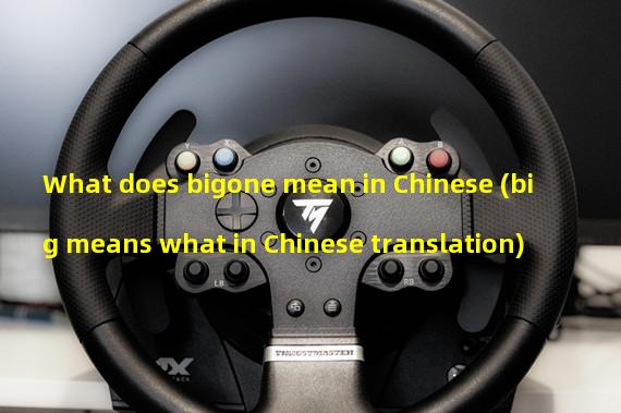 What does bigone mean in Chinese (big means what in Chinese translation)
