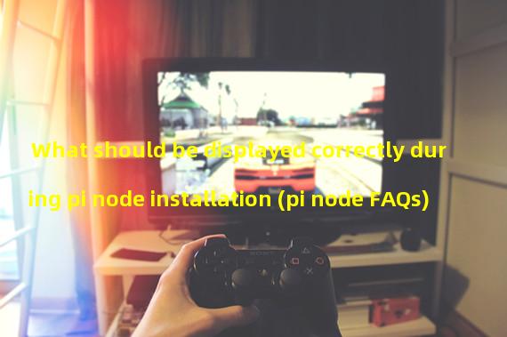What should be displayed correctly during pi node installation (pi node FAQs)